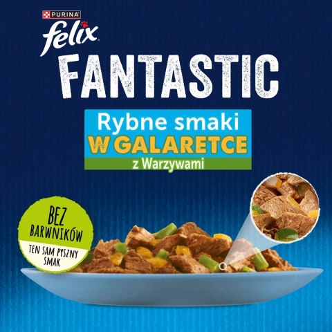 FELIX Fantastic Ryba z warzywami - mokra karma dla kota - 4x85g FELIX Fantastic Ryba z warzywami - mokra karma dla kota - 4x85g