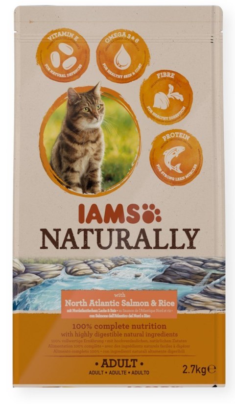 IAMS Naturally Adult Łosoś sucha karma 2,7kg dla kota IAMS Naturally Adult Łosoś sucha karma 2,7kg dla kota