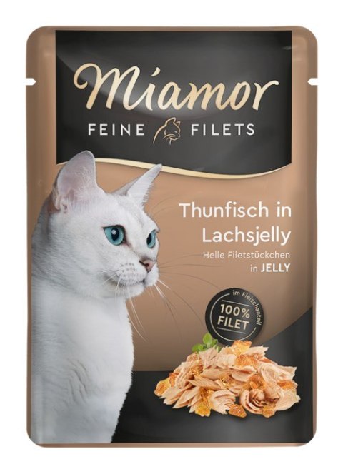 MIAMOR Filets tuńczyk w łososiowej galaretce 100g MIAMOR Filets tuńczyk w łososiowej galaretce 100g