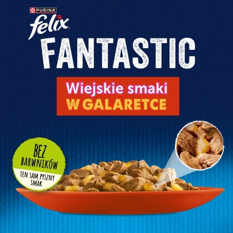 PURINA Felix Fantastic: wiejskie smaki - karma dla kota - 4 x 85g PURINA Felix Fantastic: wiejskie smaki - karma dla kota - 4 x 85g