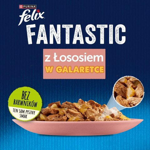 PURINA Felix Fantastic z łososiem w galaretce - mokra karma dla kota - 85 g PURINA Felix Fantastic z łososiem w galaretce - mokra karma dla kota - 85 g