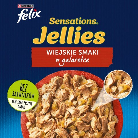 PURINA Felix Sensation: wiejskie smaki - karma dla kota - 24 x 85g PURINA Felix Sensation: wiejskie smaki - karma dla kota - 24 x 85g