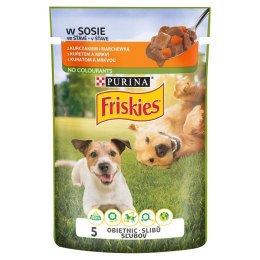 PURINA Friskies Adult - Kurczak i Marchewka - mokra karma dla psa - 100 g
