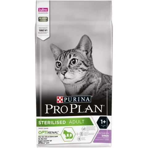 PURINA PRO PLAN Sterilised Optirenal bogata w indyka - sucha karma dla kota - 10kg PURINA PRO PLAN Sterilised Optirenal bogata w indyka - sucha karma dla kota - 10kg