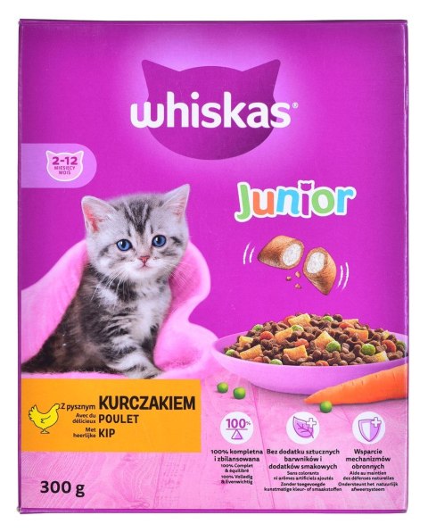 WHISKAS Junior z kurczakiem - sucha karma dla kota - 300 g WHISKAS Junior z kurczakiem - sucha karma dla kota - 300 g