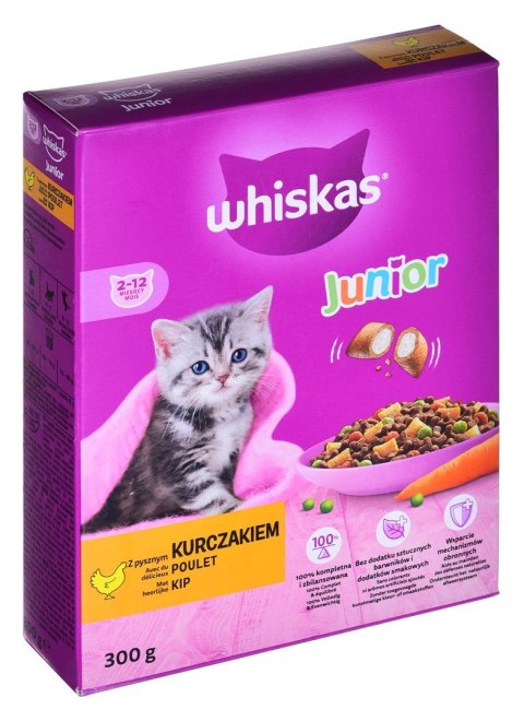 WHISKAS Junior z kurczakiem - sucha karma dla kota - 300 g WHISKAS Junior z kurczakiem - sucha karma dla kota - 300 g