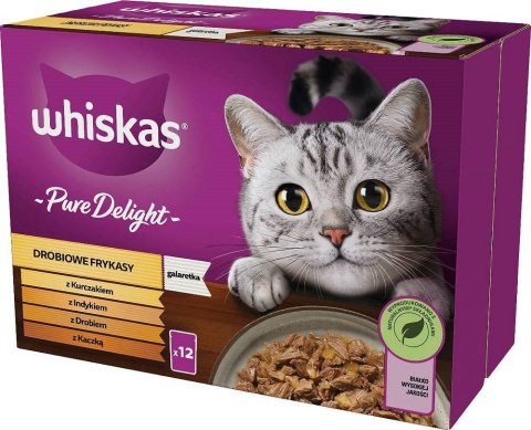Whiskas Drobiowe Frykasy w galaretce Adult - mokra karma dla kota - saszetka - 12x85 g Whiskas Drobiowe Frykasy w galaretce Adult - mokra karma dla kota - saszetka - 12x85 g