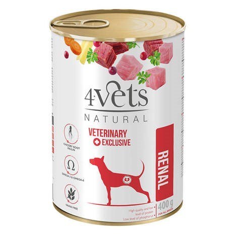 4VETS NATURAL - Renal New Dog 400g 4VETS NATURAL - Renal New Dog 400g
