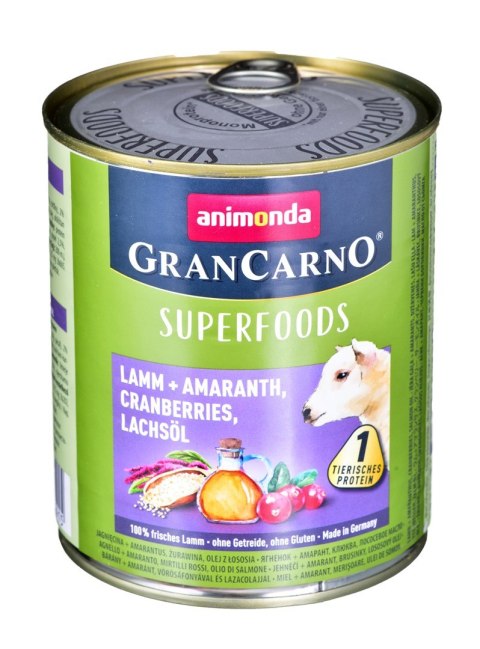 ANIMONDA GranCarno Superfoods jagnięcina - mokra karma dla psa - 800g ANIMONDA GranCarno Superfoods jagnięcina - mokra karma dla psa - 800g