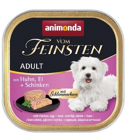 ANIMONDA Vom Feinsten Classic kurczak, jajko i szynka - mokra karma dla psa - 150g ANIMONDA Vom Feinsten Classic kurczak, jajko i szynka - mokra karma dla psa - 150g