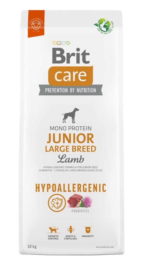 BRIT Care Hypoallergenic Junior Large Breed Lamb - sucha karma dla psa - 12 kg BRIT Care Hypoallergenic Junior Large Breed Lamb - sucha karma dla psa - 12 kg