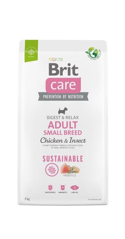 BRIT Care Sustainable Adult Small Breed Chicken & Insect - sucha karma dla psa - 7 kg