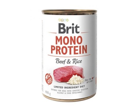 BRIT Mono Protein Beef&Rice - mokra karma z wołowiną i ryżem dla psów dorosłych - 400 g BRIT Mono Protein Beef&Rice - mokra karma z wołowiną i ryżem dla psów dorosłych - 400 g