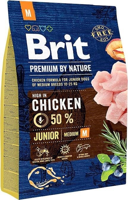 BRIT PREMIUM BY NATURE Junior M - sucha karma dla szczeniąt średnich ras - 3 kg BRIT PREMIUM BY NATURE Junior M - sucha karma dla szczeniąt średnich ras - 3 kg