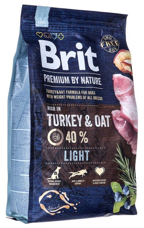 BRIT PREMIUM BY NATURE Light - sucha karma z indykiem i owsem dla psów dorosłych z nadwagą - 3 kg BRIT PREMIUM BY NATURE Light - sucha karma z indykiem i owsem dla psów dorosłych z nadwagą - 3 kg
