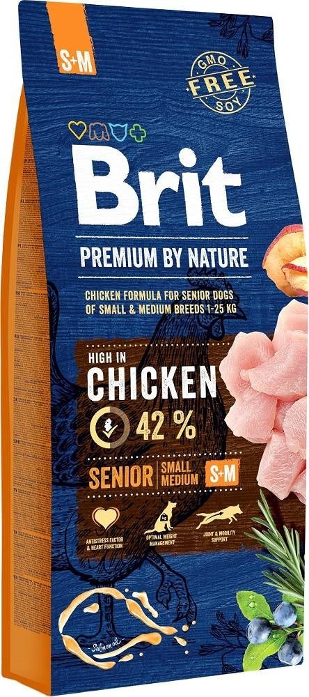 BRIT PREMIUM BY NATURE Senior S+M - sucha karma dla psów starszych ras średnich - 15 kg BRIT PREMIUM BY NATURE Senior S+M - sucha karma dla psów starszych ras średnich - 15 kg