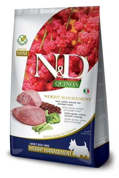 FARMINA N&D QUINOA DOG WEIGHT MANAGEMENT - sucha karma dla psa - 2,5 kg FARMINA N&D QUINOA DOG WEIGHT MANAGEMENT - sucha karma dla psa - 2,5 kg