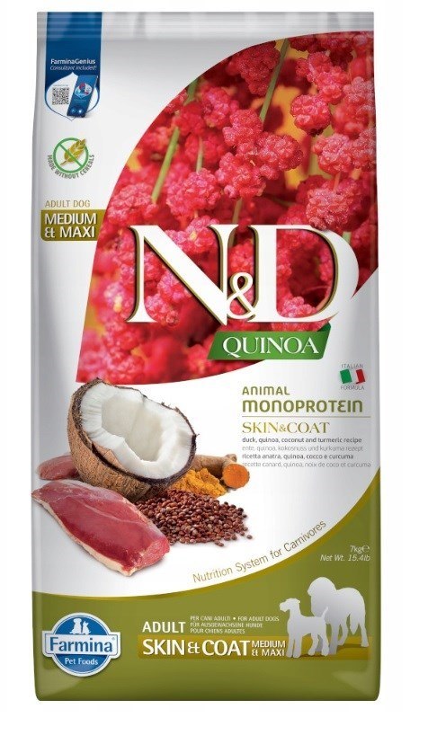 FARMINA N&D Quinoa Skin & Coat Kaczka - sucha karma dla psa - 7 kg FARMINA N&D Quinoa Skin & Coat Kaczka - sucha karma dla psa - 7 kg