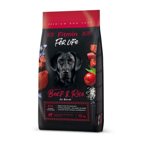 FITMIN Dog for life Beef & Rice - sucha karma dla psa - 12 kg FITMIN Dog for life Beef & Rice - sucha karma dla psa - 12 kg