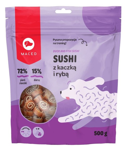MACED Sushi z kaczką i rybą - przysmak dla psa - 500 g MACED Sushi z kaczką i rybą - przysmak dla psa - 500 g