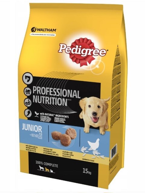 PEDIGREE PN Junior Średnie rasy, Kurczak z ryżem - sucha karma dla psów - 15 kg PEDIGREE PN Junior Średnie rasy, Kurczak z ryżem - sucha karma dla psów - 15 kg