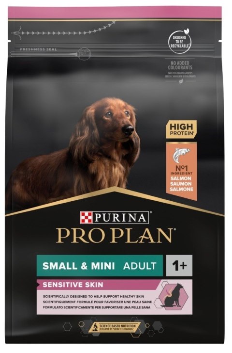 PURINA PRO PLAN Adult Small & Mini Sensitive Skin - sucha karma dla psa - 3kg PURINA PRO PLAN Adult Small & Mini Sensitive Skin - sucha karma dla psa - 3kg