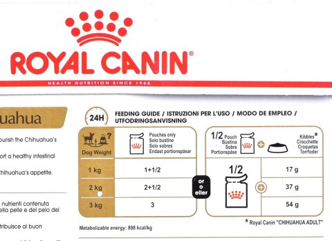 ROYAL CANIN BHN Chihuahua Adult - mokra karma dla psa dorosłego - 12x85g ROYAL CANIN BHN Chihuahua Adult - mokra karma dla psa dorosłego - 12x85g