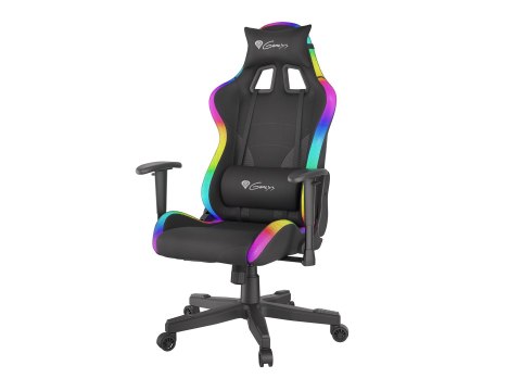 Fotel gamingowy NATEC Genesis Trit 600 RGB NFG-1577 (kolor czarny) (WYPRZEDAŻ) Fotel gamingowy NATEC Genesis Trit 600 RGB NFG-1577 (kolor czarny) (WYPRZEDAŻ)