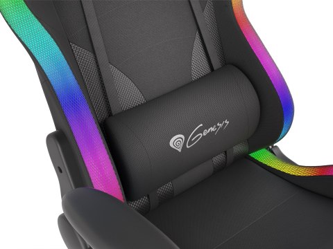 Fotel gamingowy NATEC Genesis Trit 600 RGB NFG-1577 (kolor czarny) (WYPRZEDAŻ) Fotel gamingowy NATEC Genesis Trit 600 RGB NFG-1577 (kolor czarny) (WYPRZEDAŻ)