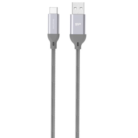Kabel Silicon Power Boost Link Nylon LK30AC, QC3.0 USB - USB typ C 1m, grey Kabel Silicon Power Boost Link Nylon LK30AC, QC3.0 USB - USB typ C 1m, grey