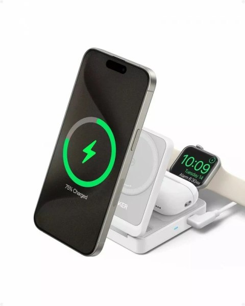 Ładowarka magnetyczna Anker MagGo 15W 3w1 biała Ładowarka magnetyczna Anker MagGo 15W 3w1 biała