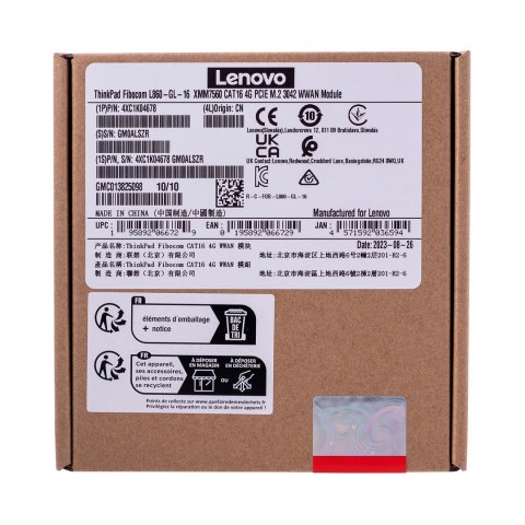 Lenovo ThinStation Fibocom L860-GL-16 XMM7560 CAT16 4G PCIE M.2 3042 WWAN Lenovo ThinStation Fibocom L860-GL-16 XMM7560 CAT16 4G PCIE M.2 3042 WWAN