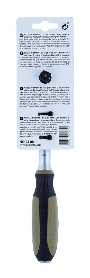 Grzechotka 1/2" Proxxon ROTARY z dodatkową funkcją podkręcania Grzechotka 1/2" Proxxon ROTARY z dodatkową funkcją podkręcania