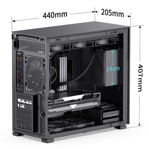 Jonsbo D41 MESH Screen ATX Tempered Glass - black Jonsbo D41 MESH Screen ATX Tempered Glass - black