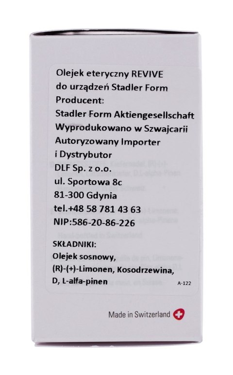 Olejek eteryczny Revive do urządzeń Stadler Form Olejek eteryczny Revive do urządzeń Stadler Form