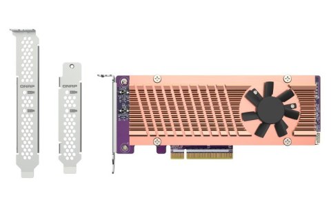 Qnap QM2-2P-384A, 2x M.2 2280/22110 M.2 PCIe (Gen3 x4) SSDs; PCIe Gen3 x8, Low-profile/Full-height Qnap QM2-2P-384A, 2x M.2 2280/22110 M.2 PCIe (Gen3 x4) SSDs; PCIe Gen3 x8, Low-profile/Full-height