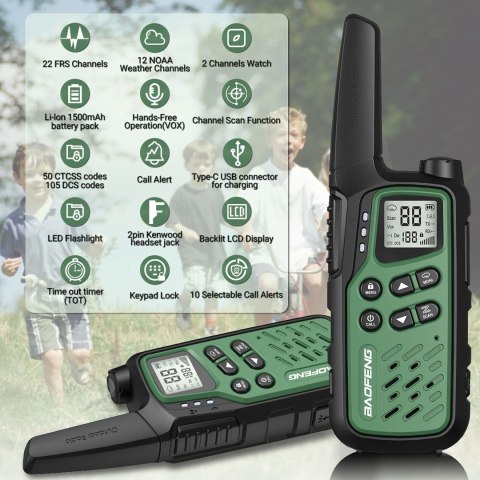 Krótkofalówka Baofeng BF-T25E zielona Krótkofalówka Baofeng BF-T25E zielona