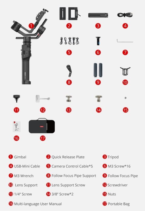 Gimbal do aparatu MOZA Air 2S (WYPRZEDAŻ) Gimbal do aparatu MOZA Air 2S (WYPRZEDAŻ)