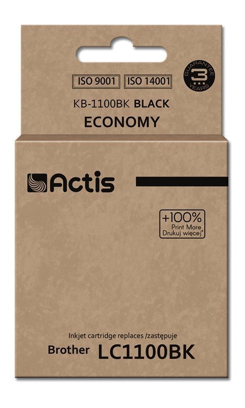 Actis KB-1100Bk Tusz (zamiennik Brother LC1100BK/980BK; Standard; 28 ml; czarny) Actis KB-1100Bk Tusz (zamiennik Brother LC1100BK/980BK; Standard; 28 ml; czarny)