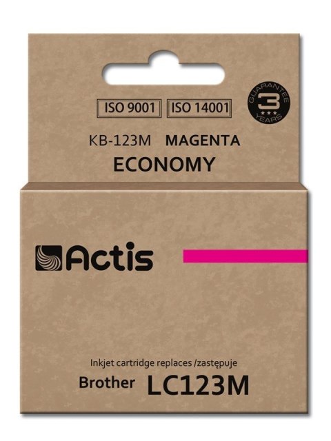 Actis KB-123M Tusz (zamiennik Brother LC123M/LC121M; Standard; 10 ml; czerwony) Actis KB-123M Tusz (zamiennik Brother LC123M/LC121M; Standard; 10 ml; czerwony)