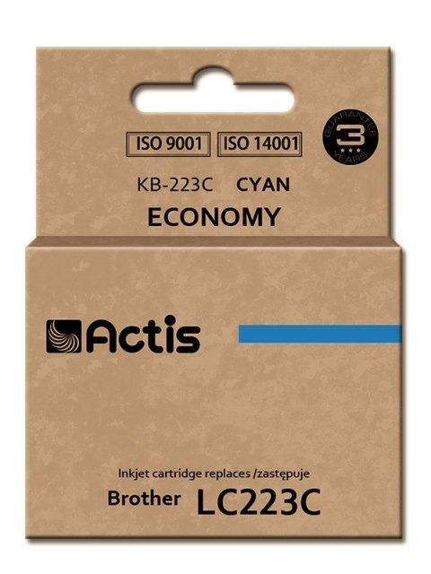 Actis KB-223C Tusz (zamiennik Brother LC223C; Standard; 10 ml; niebieski) Actis KB-223C Tusz (zamiennik Brother LC223C; Standard; 10 ml; niebieski)