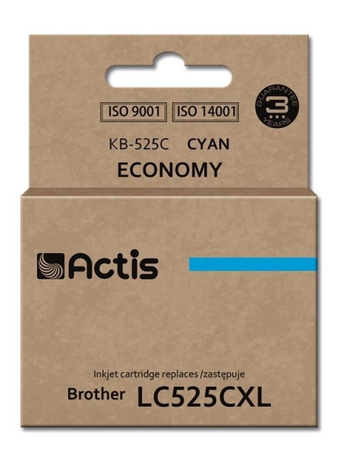 Actis KB-525C Tusz (zamiennik Brother LC525C; Standard; 15 ml; niebieski) Actis KB-525C Tusz (zamiennik Brother LC525C; Standard; 15 ml; niebieski)