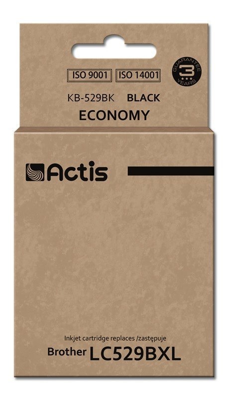 Actis KB-529Bk Tusz (zamiennik Brother LC529BK; Standard; 58 ml; czarny) Actis KB-529Bk Tusz (zamiennik Brother LC529BK; Standard; 58 ml; czarny)