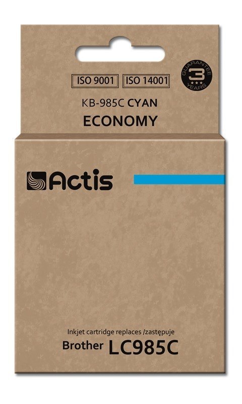 Actis KB-985C Tusz (zamiennik Brother LC985C; Standard; 19,5 ml; niebieski) Actis KB-985C Tusz (zamiennik Brother LC985C; Standard; 19,5 ml; niebieski)