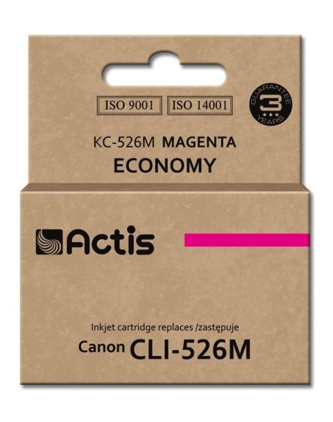 Actis KC-526M Tusz (zamiennik Canon CLI-526M; Standard; 10 ml; czerwony) Actis KC-526M Tusz (zamiennik Canon CLI-526M; Standard; 10 ml; czerwony)