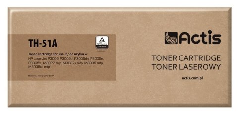 Actis TH-51A Toner (zamiennik HP 51A Q7551A; Standard; 6500 stron; czarny) Actis TH-51A Toner (zamiennik HP 51A Q7551A; Standard; 6500 stron; czarny)