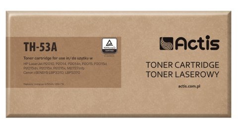 Actis TH-53A Toner (zamiennik HP 53A Q7553A, Canon CRG-715; Standard; 3000 stron; czarny) Actis TH-53A Toner (zamiennik HP 53A Q7553A, Canon CRG-715; Standard; 3000 stron; czarny)
