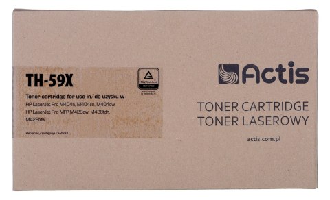 Actis TH-59X Toner (zamiennik HP CF259X; Supreme; 10000 stron; czarny). Z chipem. Zalecamy wyłączenie aktualizacji oprogramowani Actis TH-59X Toner (zamiennik HP CF259X; Supreme; 10000 stron; czarny). Z chipem. Zalecamy wyłączenie aktualizacji oprogramowani