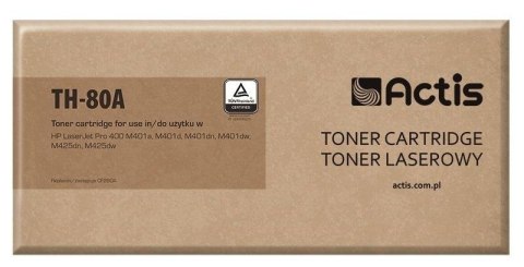 Actis TH-80A Toner (zamiennik HP 80A CF280A; Standard; 2700 stron; czarny) Actis TH-80A Toner (zamiennik HP 80A CF280A; Standard; 2700 stron; czarny)