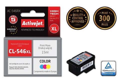Activejet AC-546RX Tusz (zamiennik Canon CL-546XL; Premium; 15 ml; kolor) Activejet AC-546RX Tusz (zamiennik Canon CL-546XL; Premium; 15 ml; kolor)